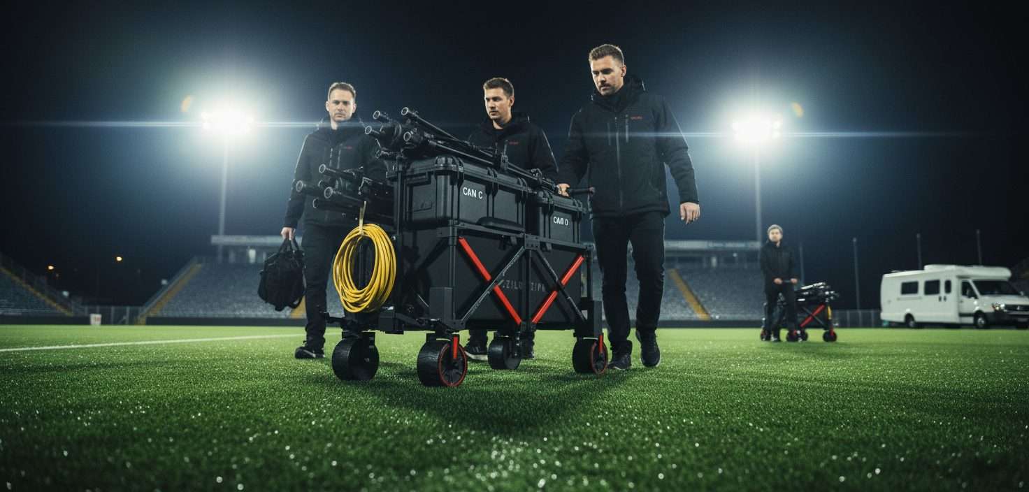 ZIPR sports broadcast production cart